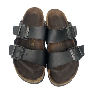 Birkenstock Black Leather Sandals